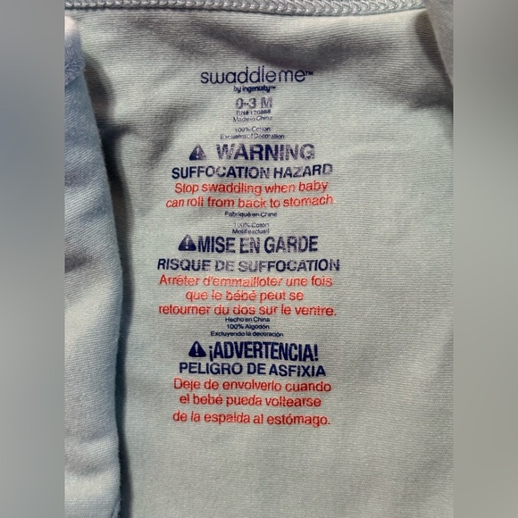 SwaddleMe Soft Blue Baby Swaddle 2 pcs - Picture 4 of 7